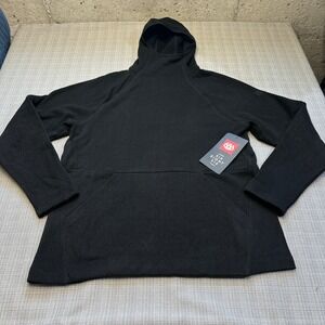 New 686 Mens Knit Tech Fleece Hoody Mens Black Pullover Sweatshirt Hoodie